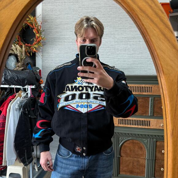 Vintage JH Design Daytona 500 Mickey Mouse NASCAR Jacket L - Picture 9 of 9